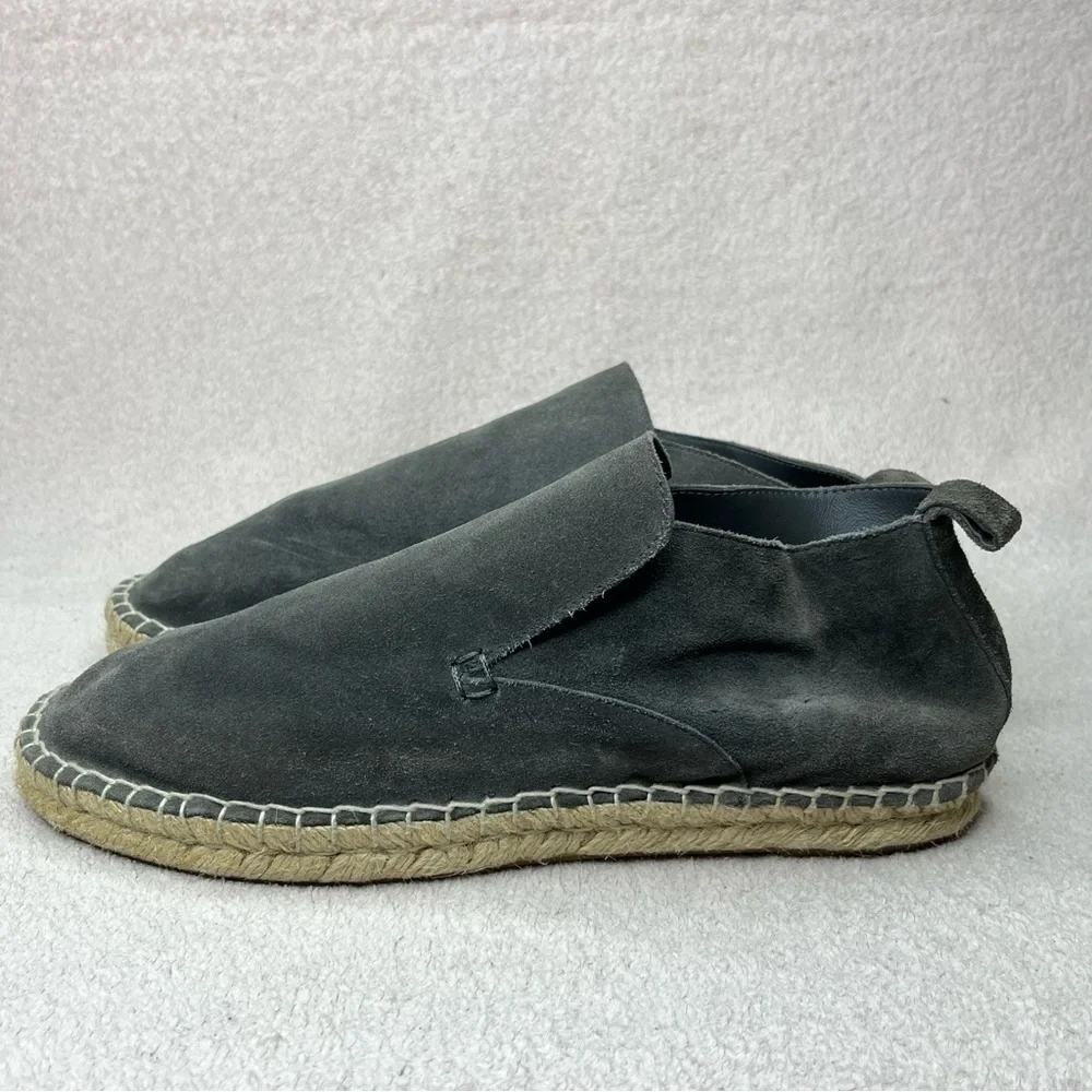 Vince Ronan Suede Slip/Pull On Espadrille Flat Ankle Booties Women’s 8 Gray Boho